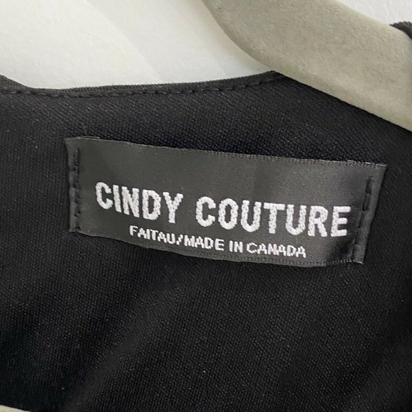 CINDY COUTURE Girls, Black Crop Top Floral Print 6 - Picture 6 of 12